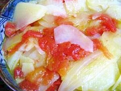 切って煮るだけ じゃがいも 玉ねぎ トマトの蒸し煮 レシピ 作り方 By みお 楽天レシピ